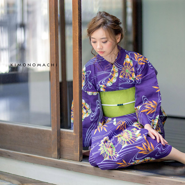 楽天市場】【Prices down2】浴衣 レディース 単品 「紫色 水車」 S F