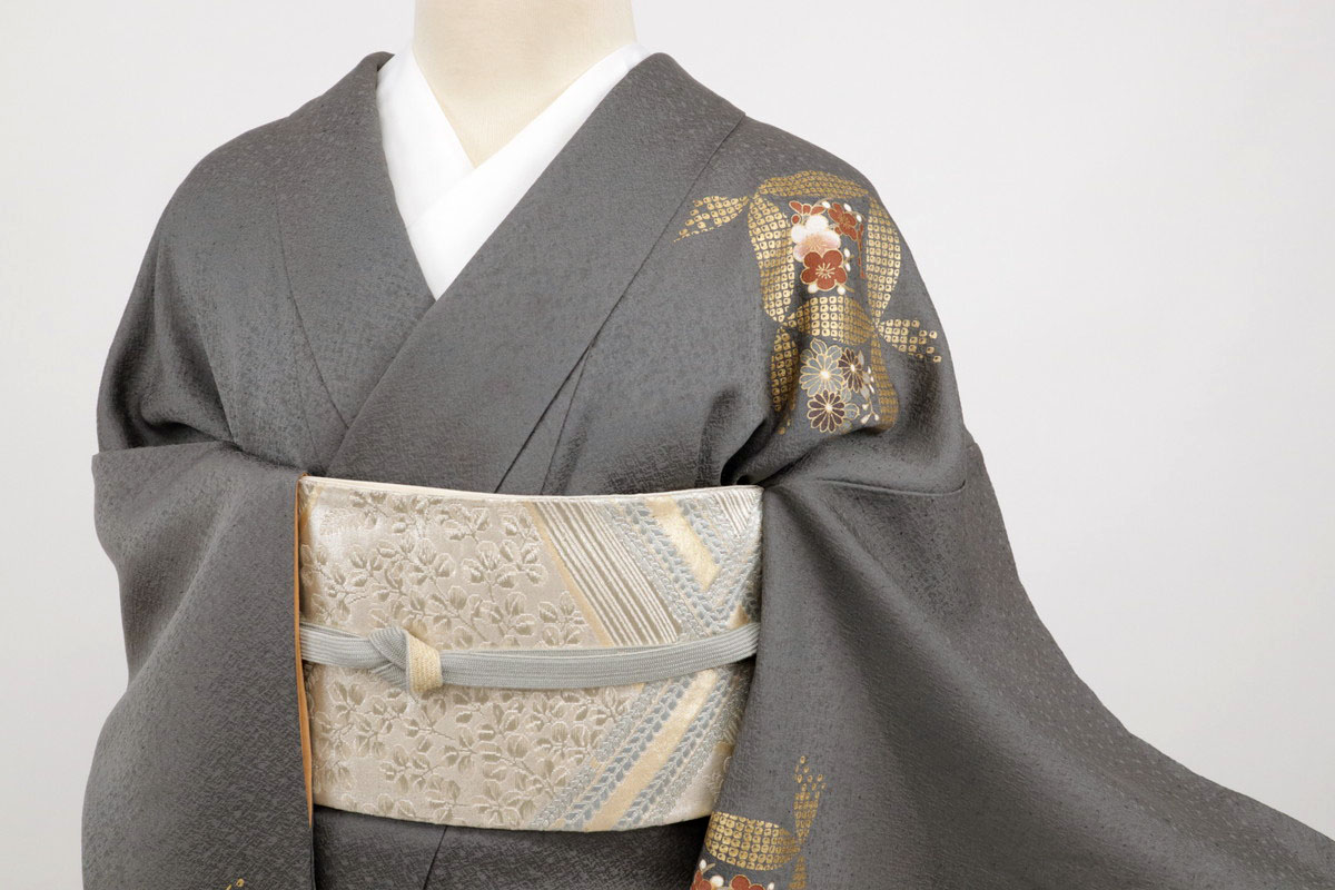 楽天市場】【中古】付下げ 袷着物 七宝花模様 無紋 フォーマル 略礼装
