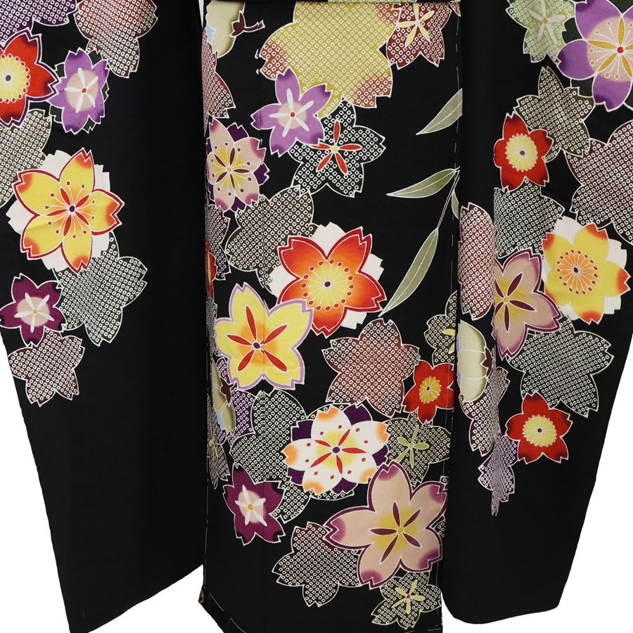 楽天市場】振袖 正絹 お仕立て付き フルセット 新品未使用 黒 ブラック