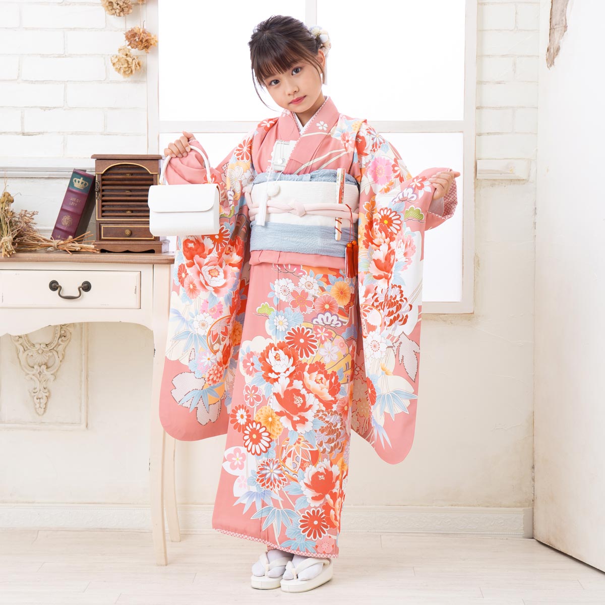 楽天市場】【レンタル】753 七五三 着物 7歳 フルセット 女の子