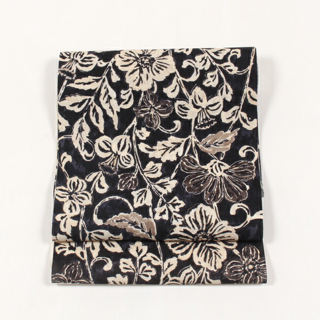 楽天市場】【3/4 20時〜☆20%OFF】【菱健】特選生紬染名古屋帯 洋花文