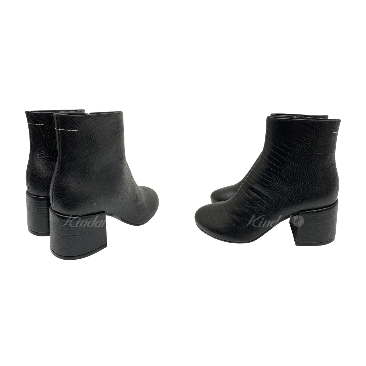 楽天市場】【中古】MM6 Maison Margielaサイドジップブーツ ブラック