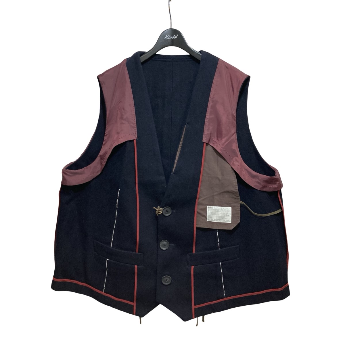 楽天市場】【中古】KOLOR23AW W／Nyダブルクロスメルトンベスト 23WCM