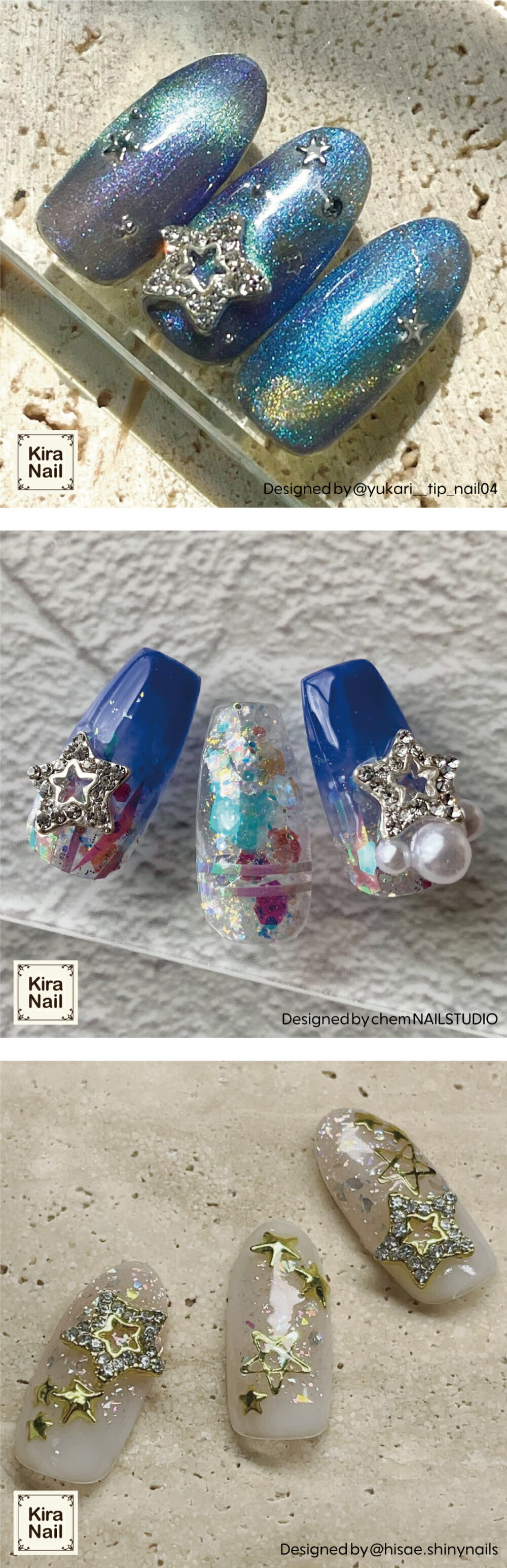 楽天市場】KiraNail スターカペラ 2個入/1個入 ☆ ネイルパーツ ジェル