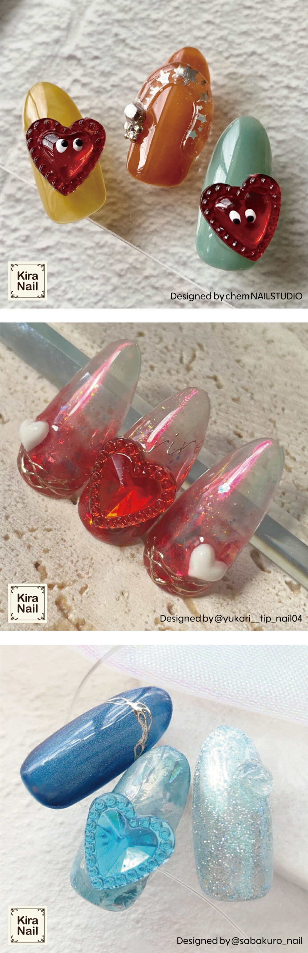 楽天市場】KiraNail ビビハニーハート 5個入/2個入 ☆ ネイルパーツ