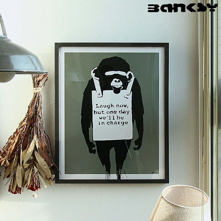 楽天市場】アートポスター Banksy (バンクシー) Laugh Now インテリア