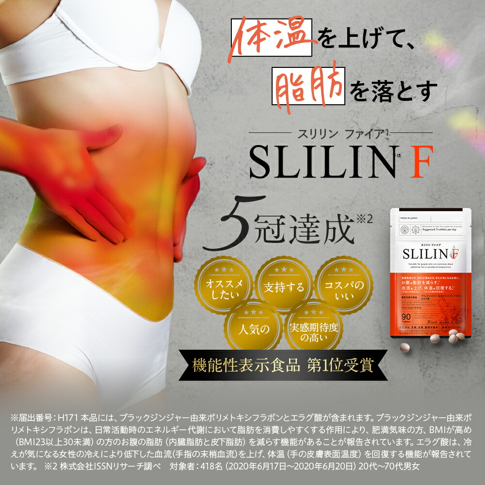 楽天市場】スリリン ファイア (2袋) 温活 脂肪燃焼 ダイエットサプリ