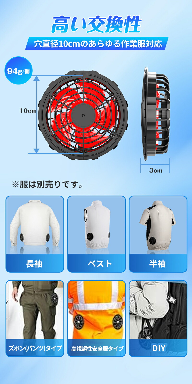 楽天市場】青空 調 服 バッテリー ファンセット 28V高出力 大容量