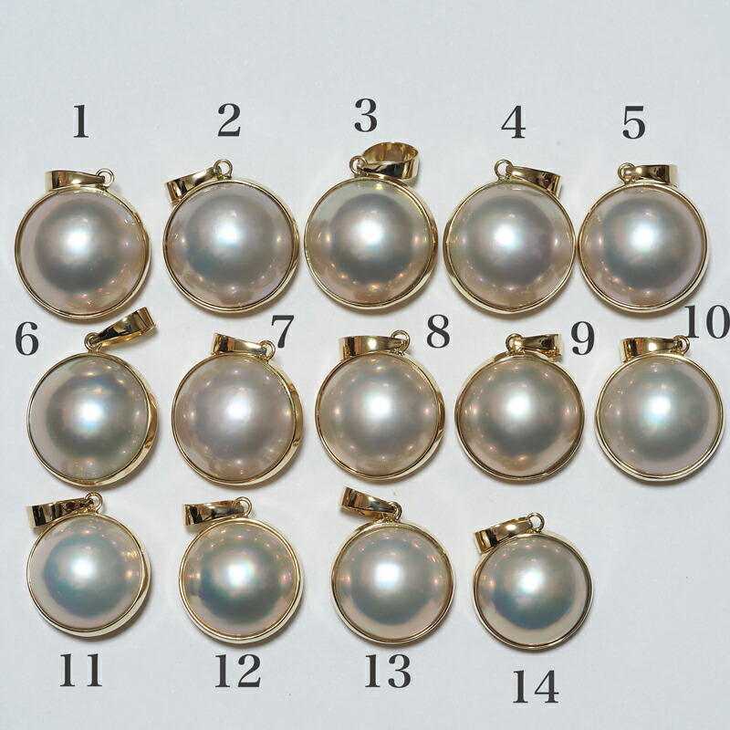 楽天市場】K18 マベ真珠 ペンダントトップ 13-14.5mm 奄美産 パール 18