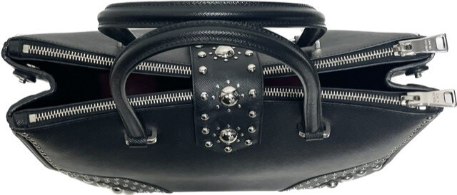 楽天市場】プラダ【PRADA】ハンドバッグ シルバースタッズ レザー
