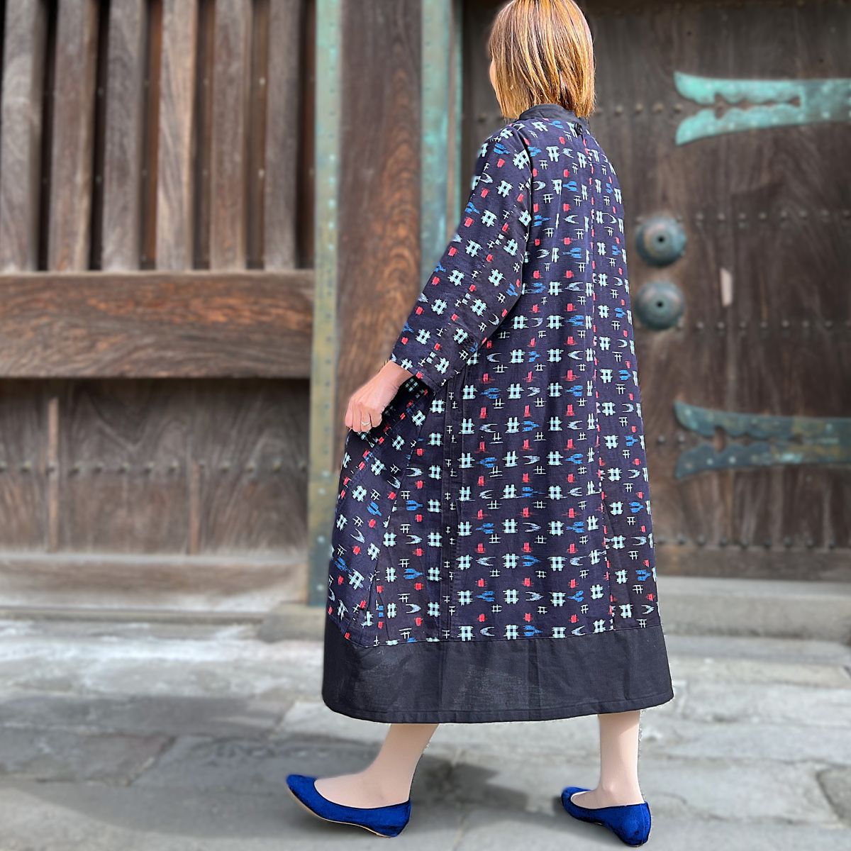 楽天市場】【古布リメイクAラインワンピース】当店オリジナルロング