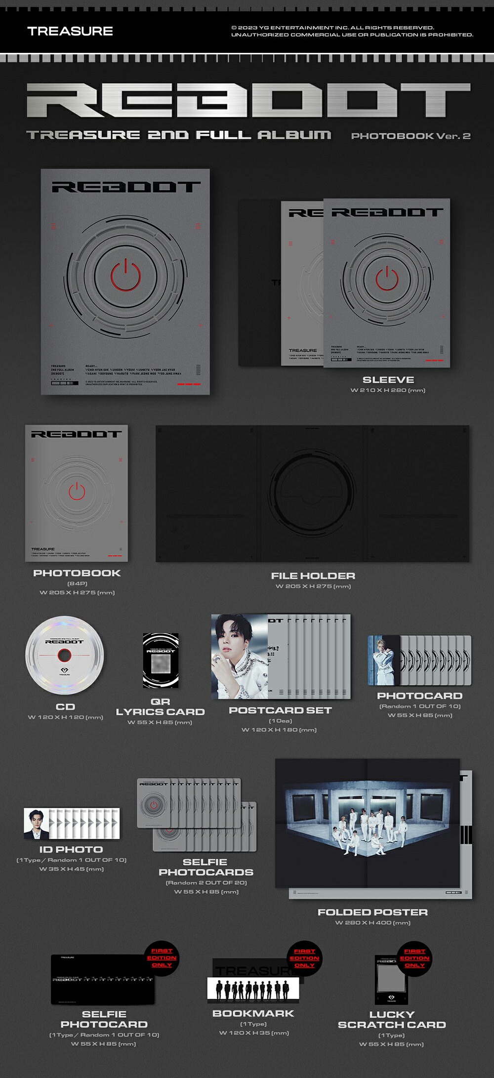 楽天市場】TREASURE - 2ND FULL ALBUM [ REBOOT ] (PHOTOBOOK VER