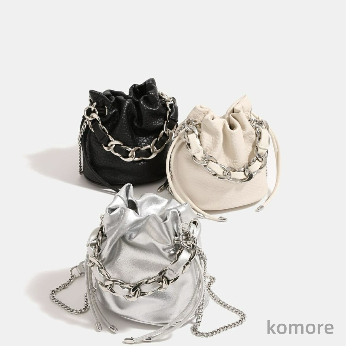 楽天市場】2wayチェーンショルダーバケツバッグの通販