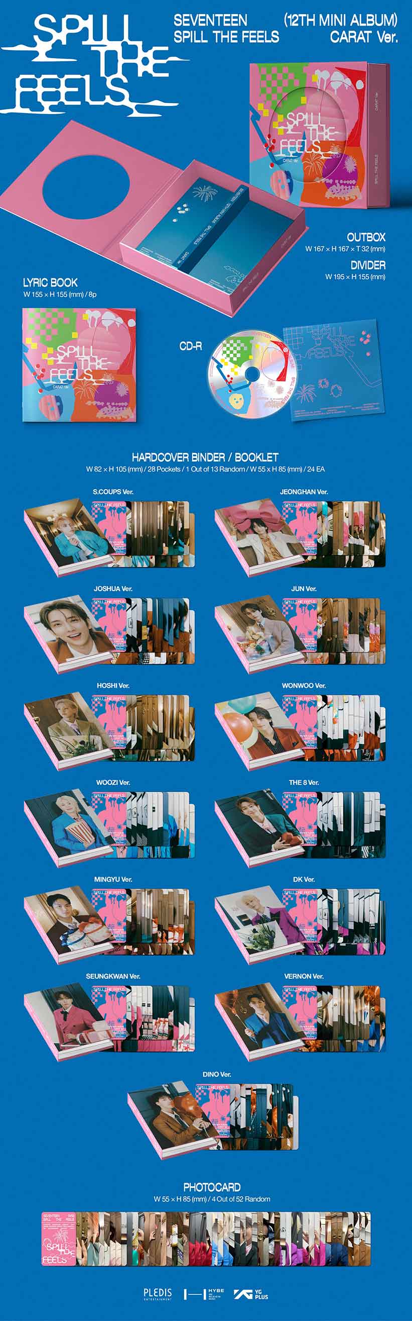 楽天市場】【WEVERSE GV 特典付】 CARAT Ver / SEVENTEEN - SPILL THE