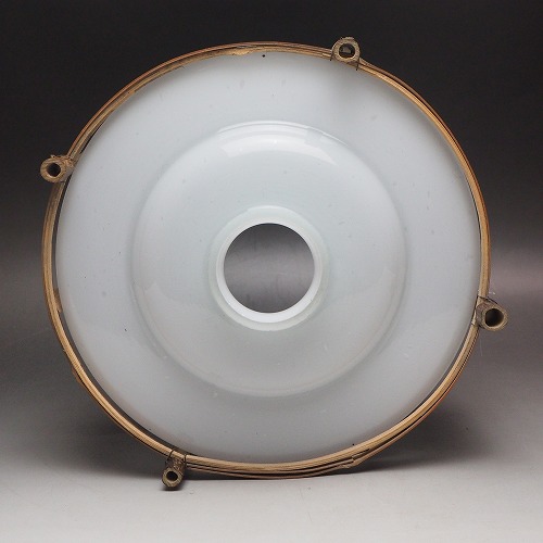 楽天市場】乳白色のガラスランプシェード コードなし 0138レトロ 電傘