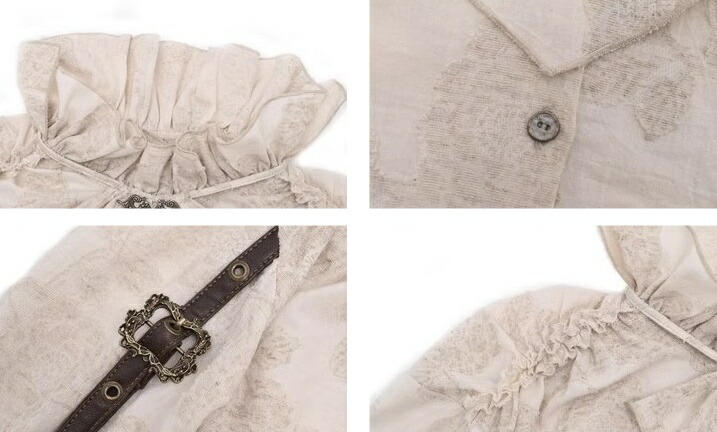 楽天市場】フリルブラウス スチームパンク スタンドカラー バルーン