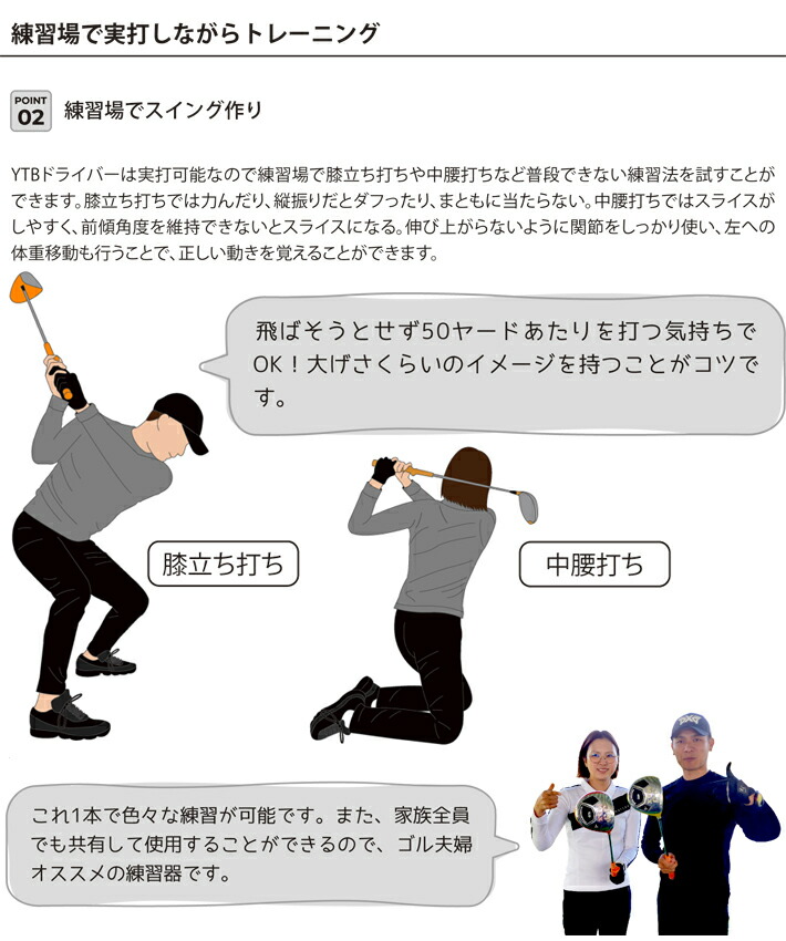 楽天市場】リンクス YTB ミニドライバー 練習器 オレンジ Teaching Pro