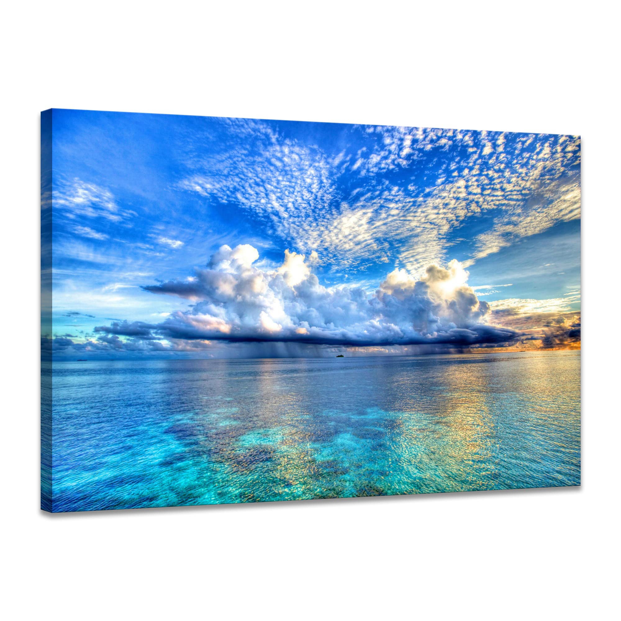 楽天市場】海絵 アートパネル 青い海 ポスター 自然風景 日光 絵画