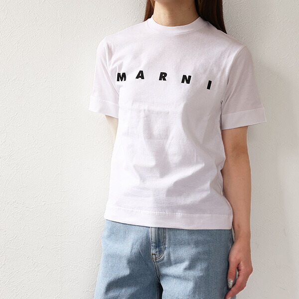 楽天市場】MARNI マルニ LOGO T-SHIRT Tシャツ 半袖 クルーネック ロゴ