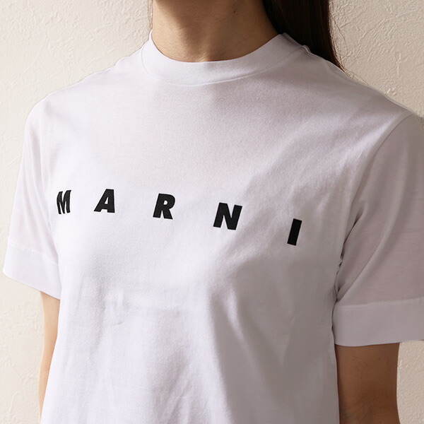 楽天市場】MARNI マルニ LOGO T-SHIRT Tシャツ 半袖 クルーネック ロゴ