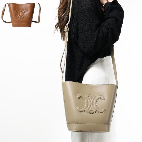 楽天市場】CELINE セリーヌ Cuir Triomphe Small Bucket Bag スモール