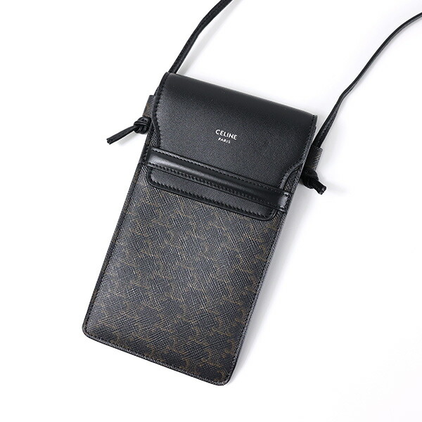 楽天市場】CELINE セリーヌ Phone Pouch フラップ付きモバイルポーチ