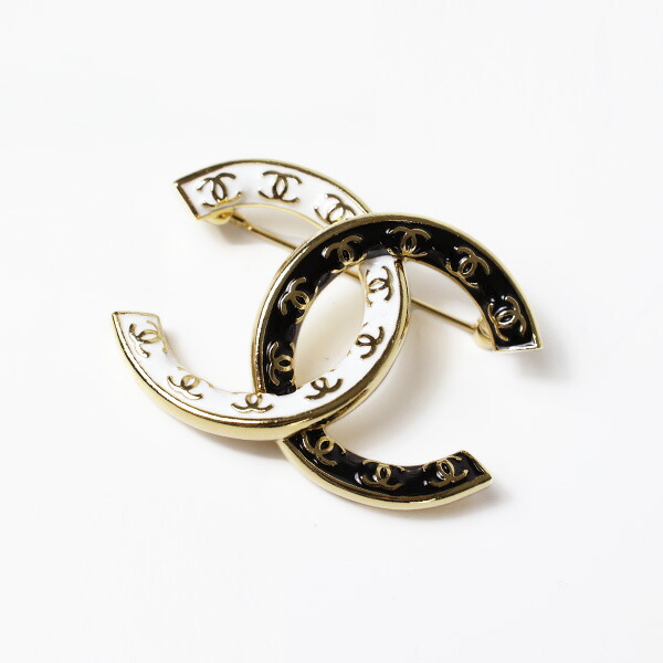 楽天市場】CHANEL シャネル Bicolor CC Brooch ブローチ メタル ココ