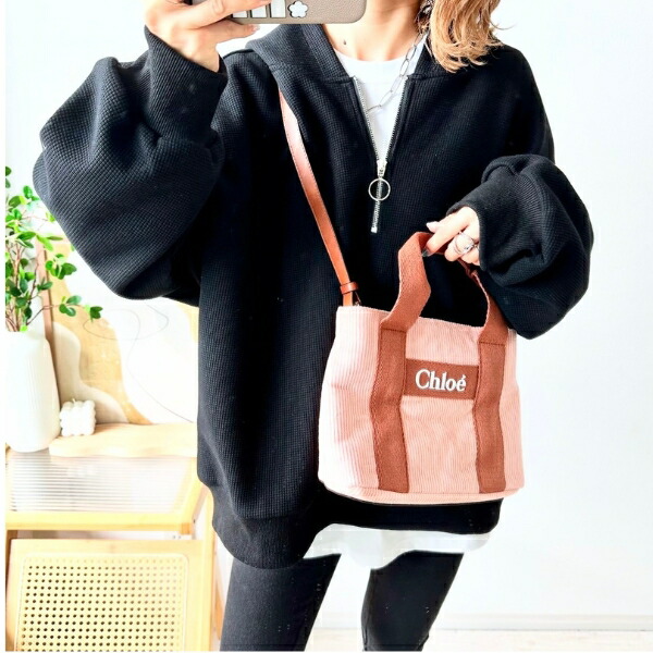 楽天市場】Chloe クロエ Corduroy Logo Tote Bag トートバッグ