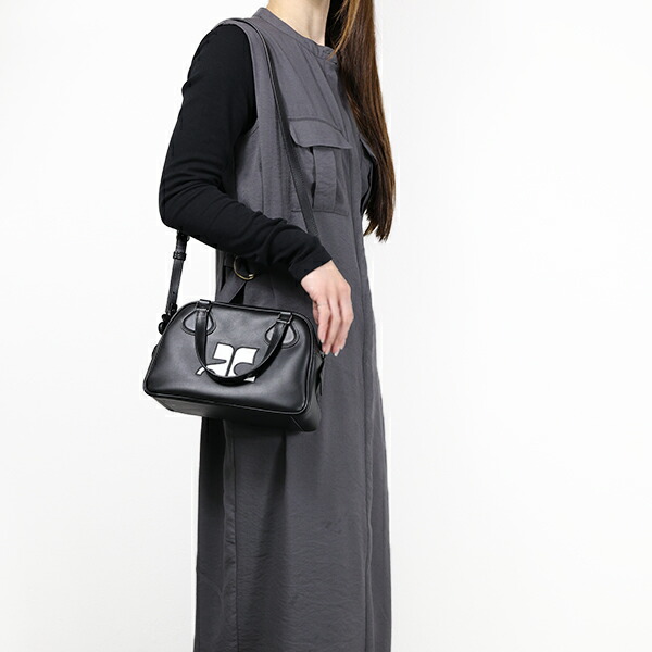 楽天市場】Courreges クレージュ ハンドバッグ Leather Bowling Bag