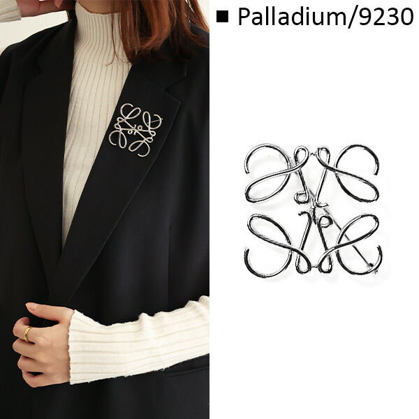 楽天市場】LOEWE ロエベ Anagram Brooch アナグラム ブローチ