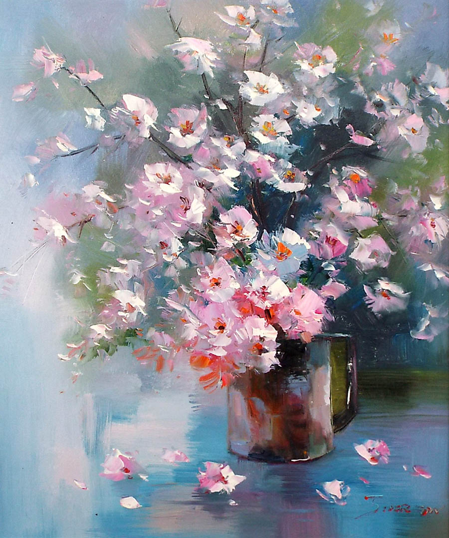 楽天市場】花の絵 絵画 油絵 アートパネル開業祝い 開院祝い「桜の花