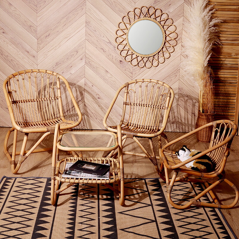 楽天市場】アジア家具 ラタンテーブル 籐製 サイドテーブル 籐家具