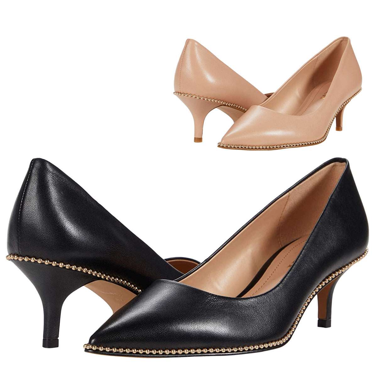 楽天市場】コーチ パンプス ローヒール 歩きやすい ポインテッドトゥ