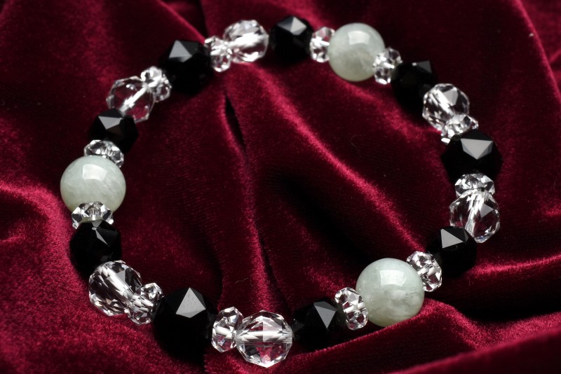 楽天市場】魔除けモリオン×成功の石翡翠のコラボ 当店オリジナルブレス