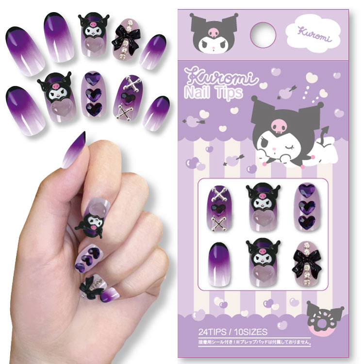 楽天市場】クロミ ネイルチップ 10サイズ 24枚入り 立体パーツ