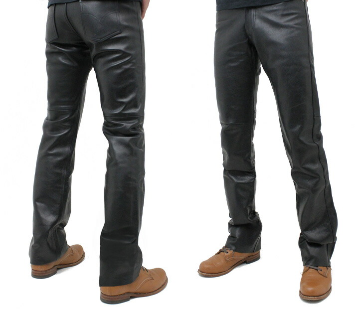 楽天市場】【送料無料】 レザーパンツ ブーツカット 革 メンズ パンツ