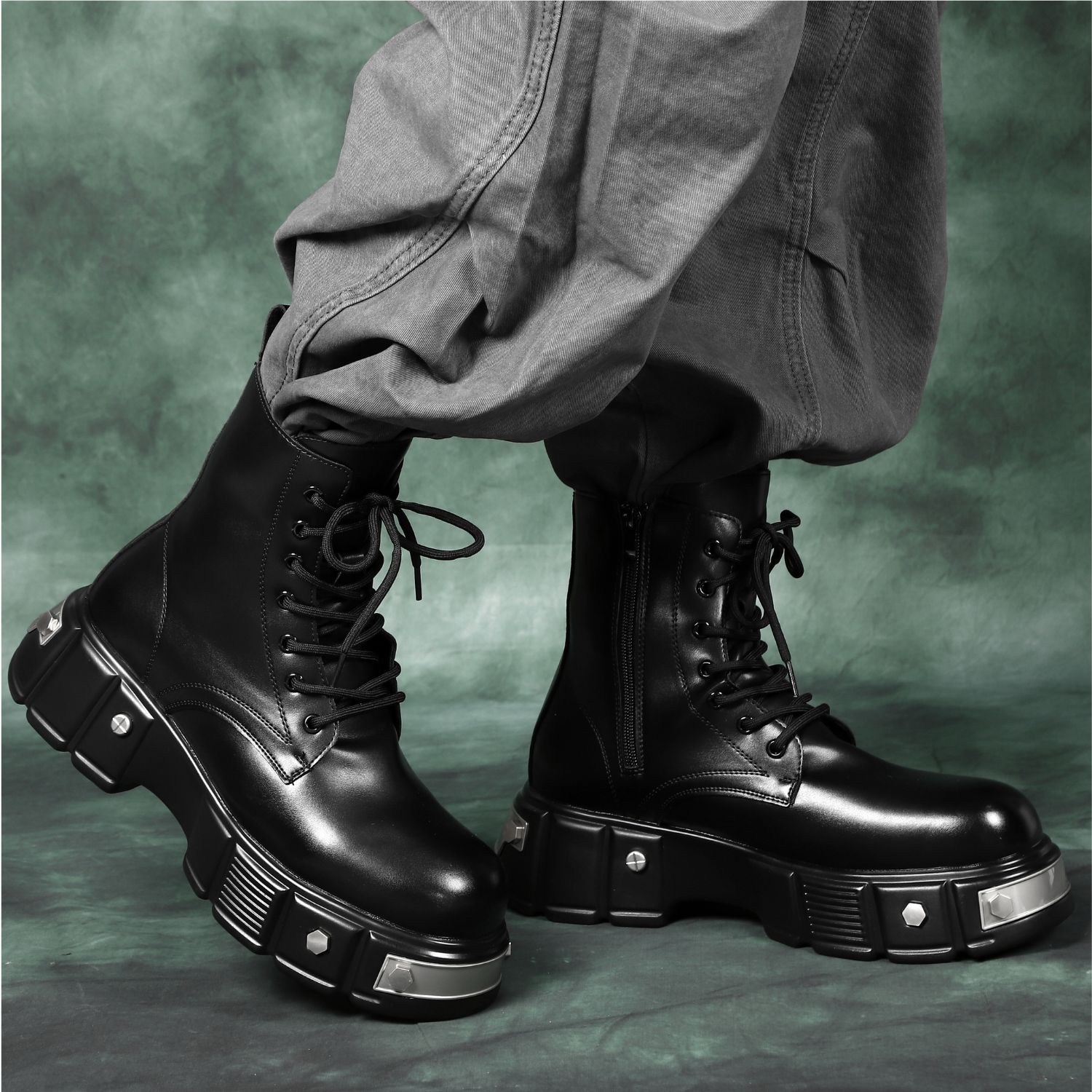 楽天市場】メンズ ブーツ 厚底 2WAY シークレットブーツ 通常のブーツ