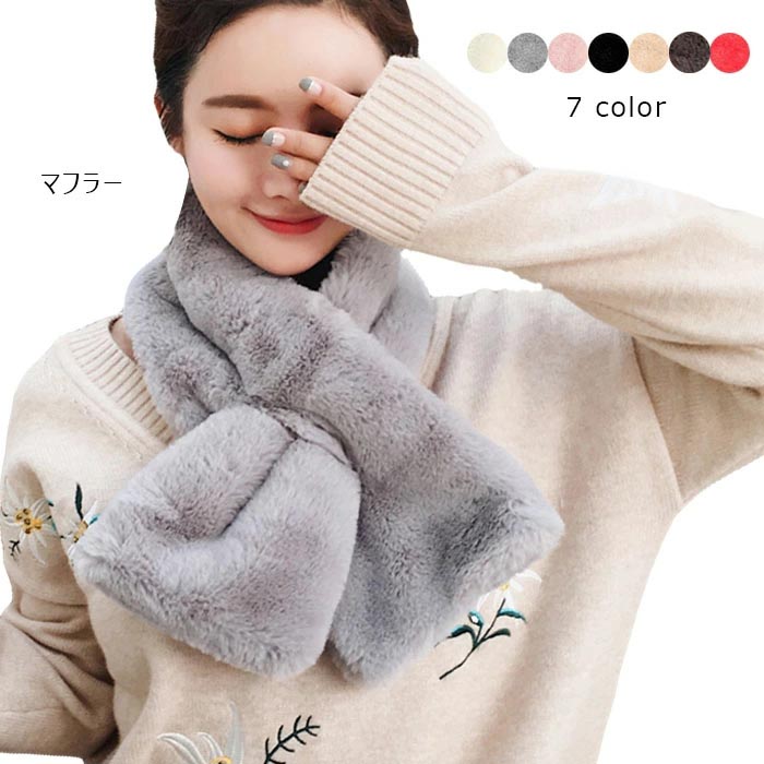 楽天市場】【送料無料】マフラー レディース フェイクファーマフラー