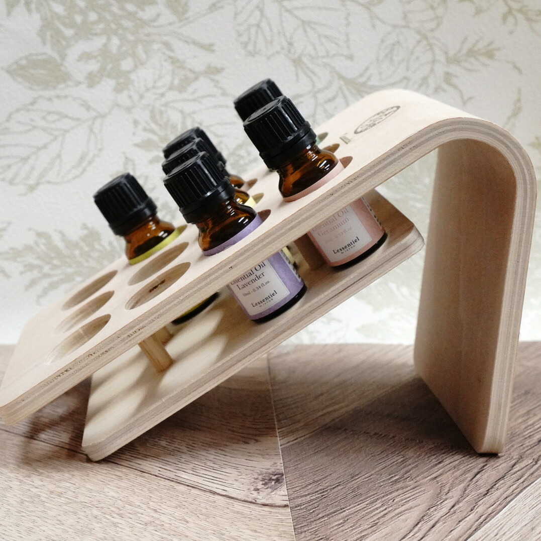 楽天市場】【アロマ オイル スタンド】 12本用 木製 アロマテラピー