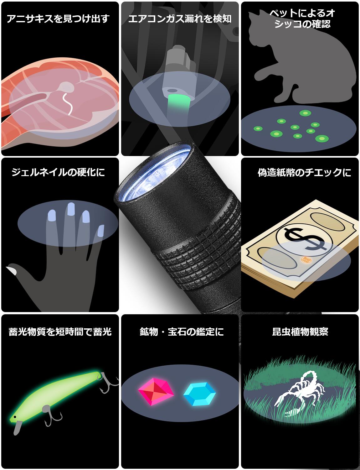 楽天市場】【1000円ポッキリ】Lepro ブラックライト365nm アニサキス