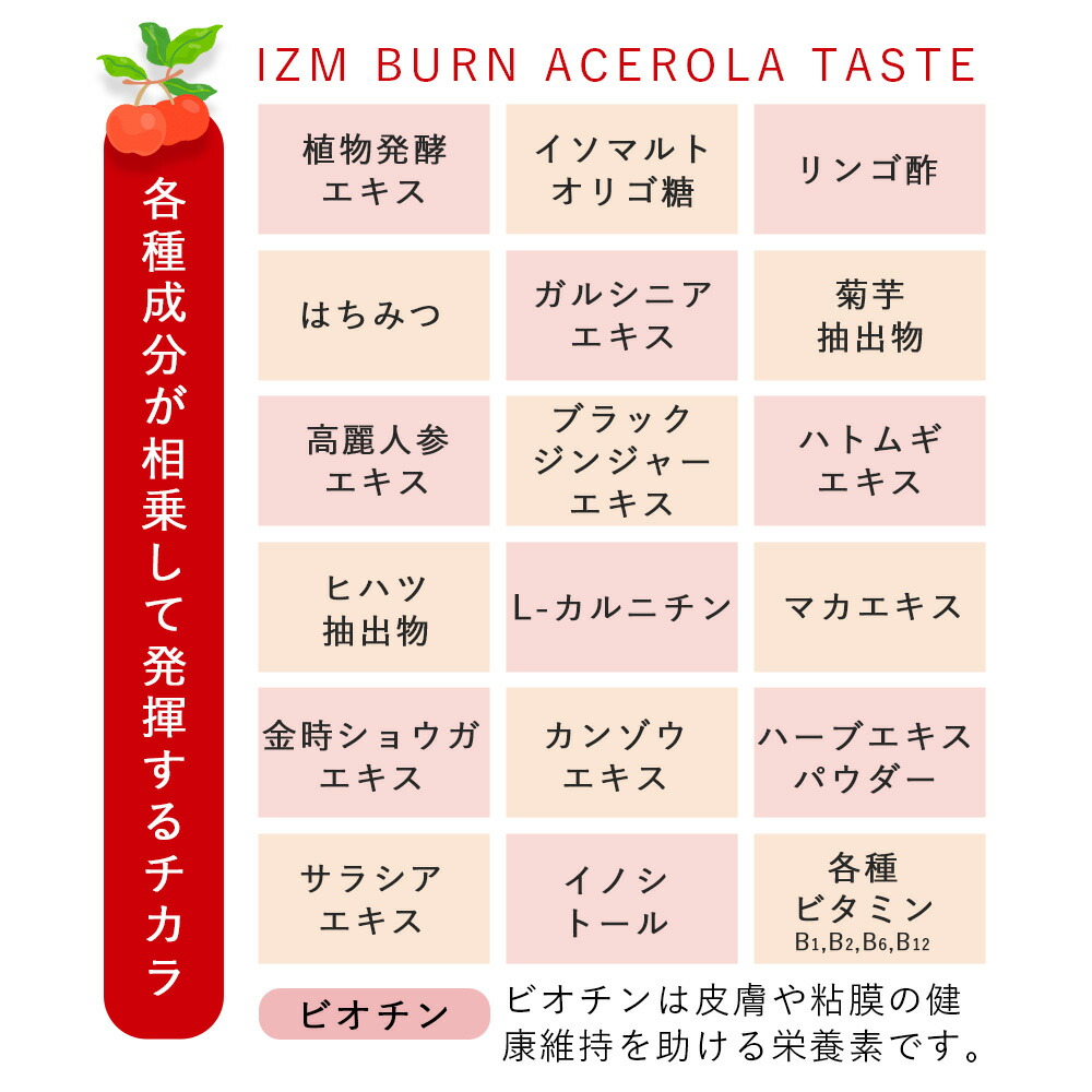 楽天市場】IZM BURN イズム バーン アセロラ味 1000mL【 6本セット