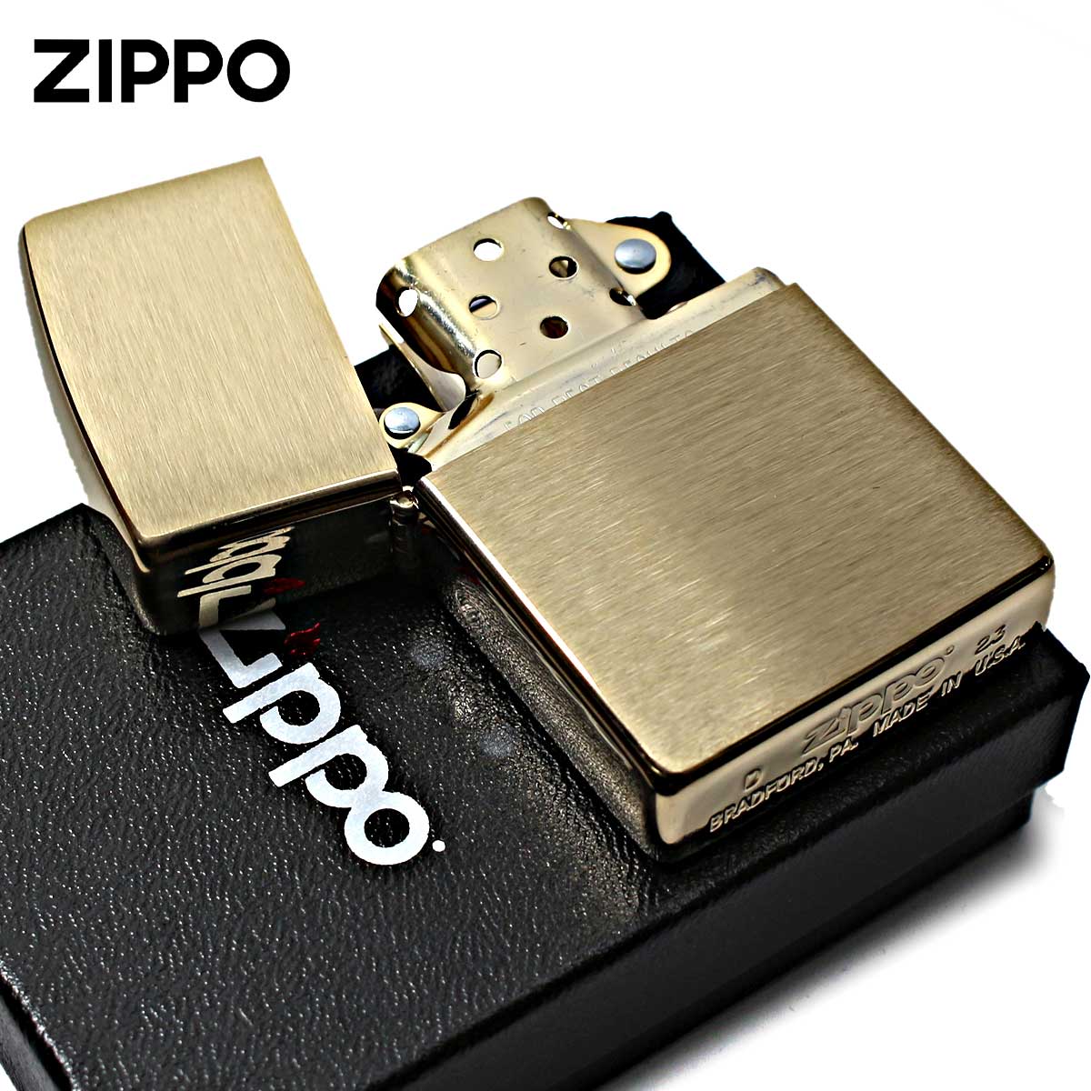 楽天市場】Zippo ジッポライター 無地 真鍮無垢 ブラス つや消し