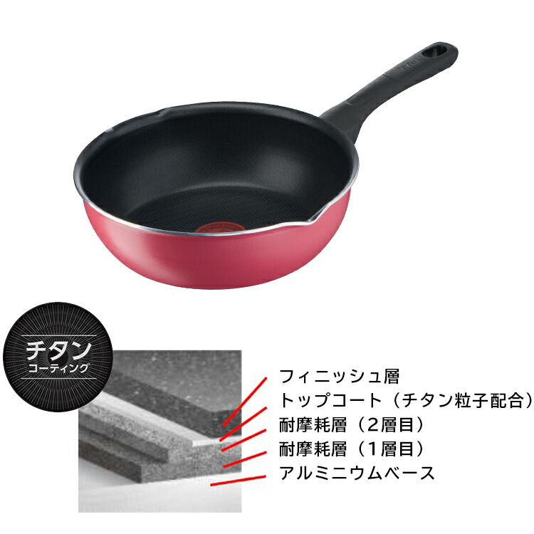 楽天市場】【送料無料】ティファール フライパン クランベリーレッド