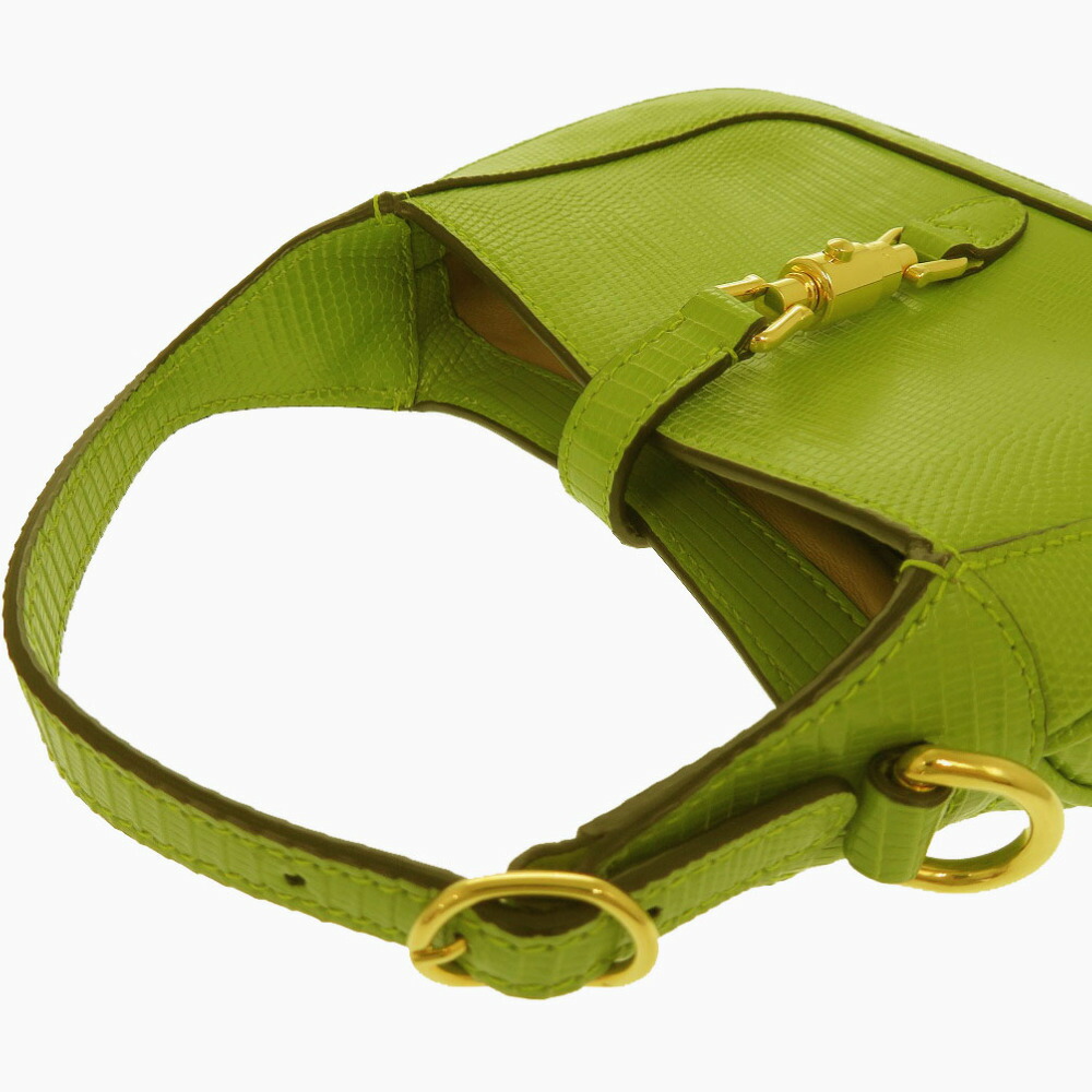 楽天市場】新品同様 グッチ ジャッキー ミニバッグ リザード グリーン