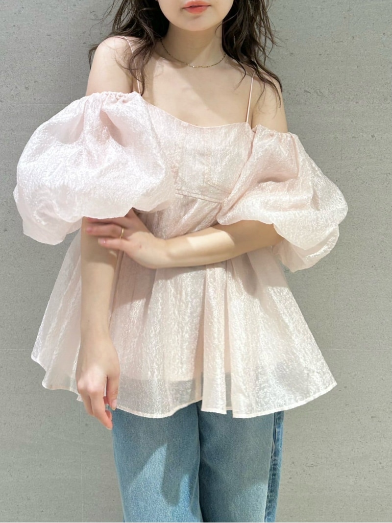 楽天市場】【WEB限定カラー】3wayシアージャガードペプラムブラウス