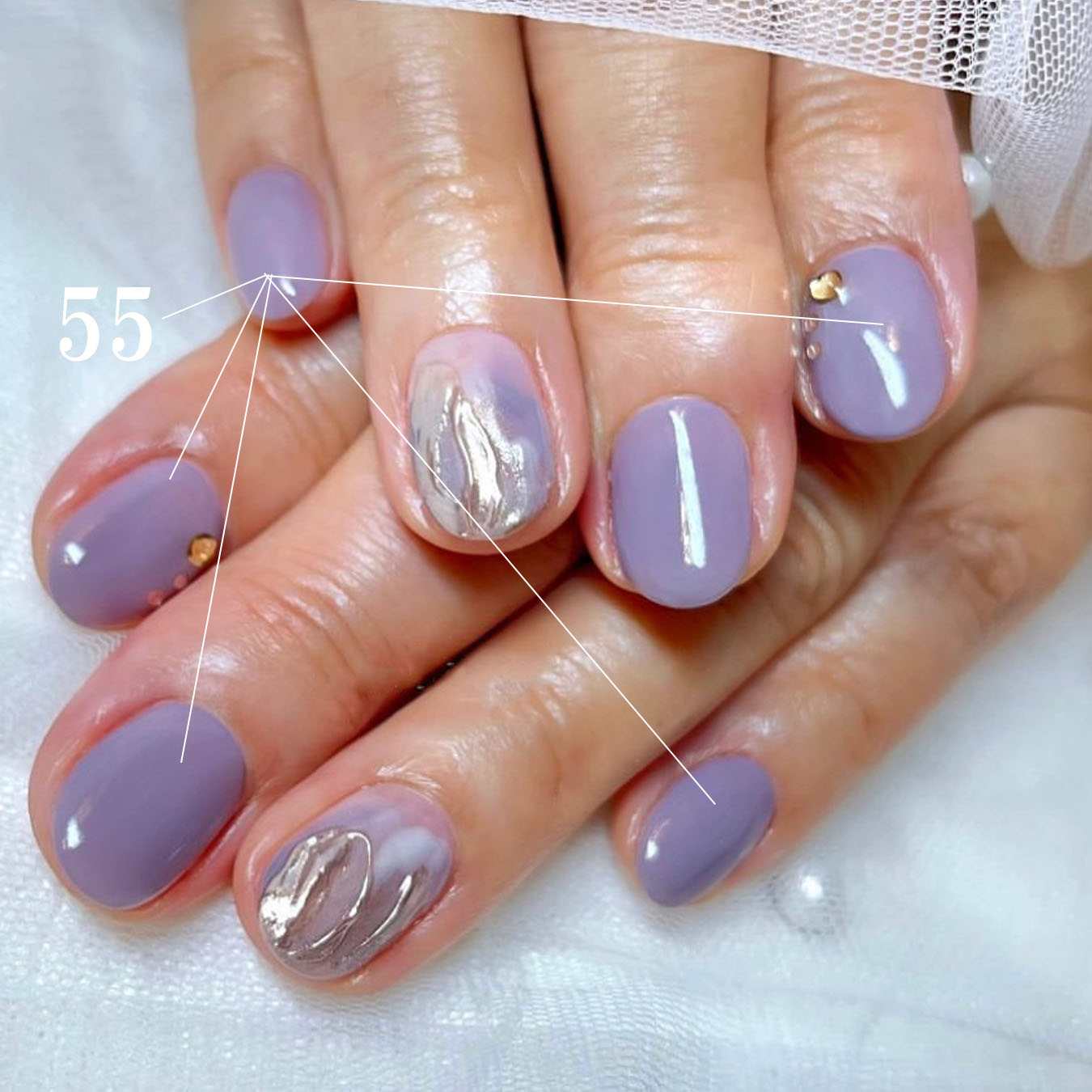 楽天市場】カラージェル 55M くすみ紫 パープル系 ジェルネイル 国産