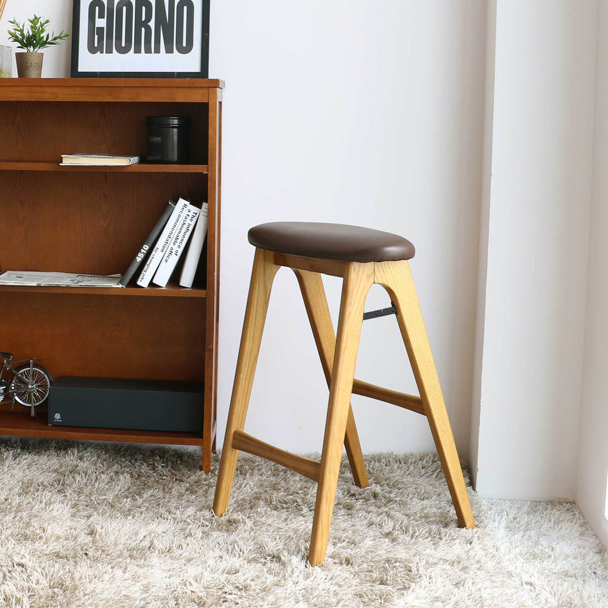 楽天市場】【レビュー特典付き】 スツール 折りたたみ 高さ60.5cm 天然