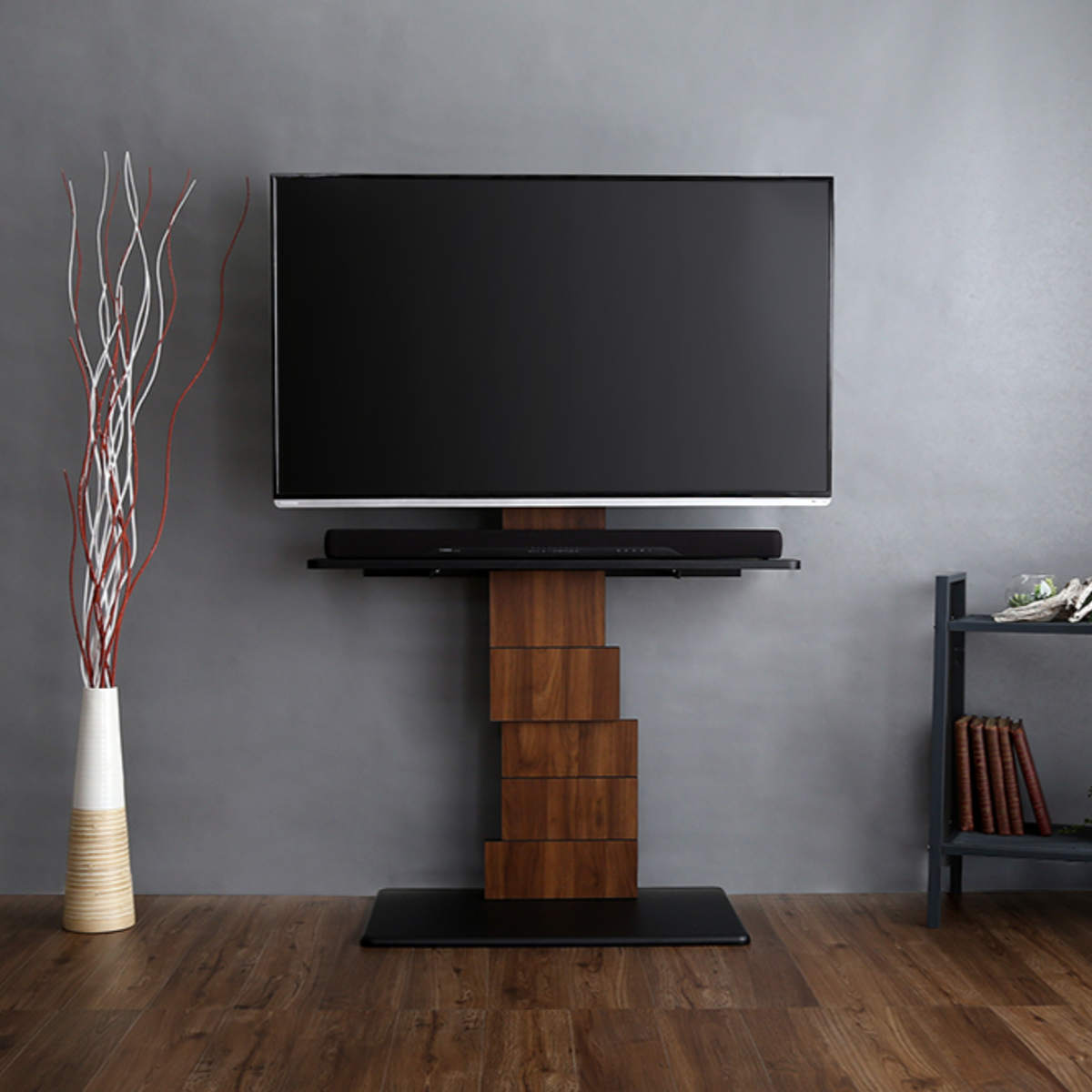 楽天市場】テレビ台 壁寄せ 幅75cm ハイタイプ ブロックデザイン