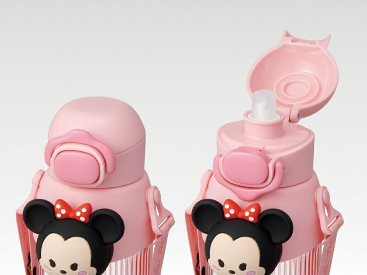 楽天市場】水筒 590ml マスコットストローボトル ツムツムミニー