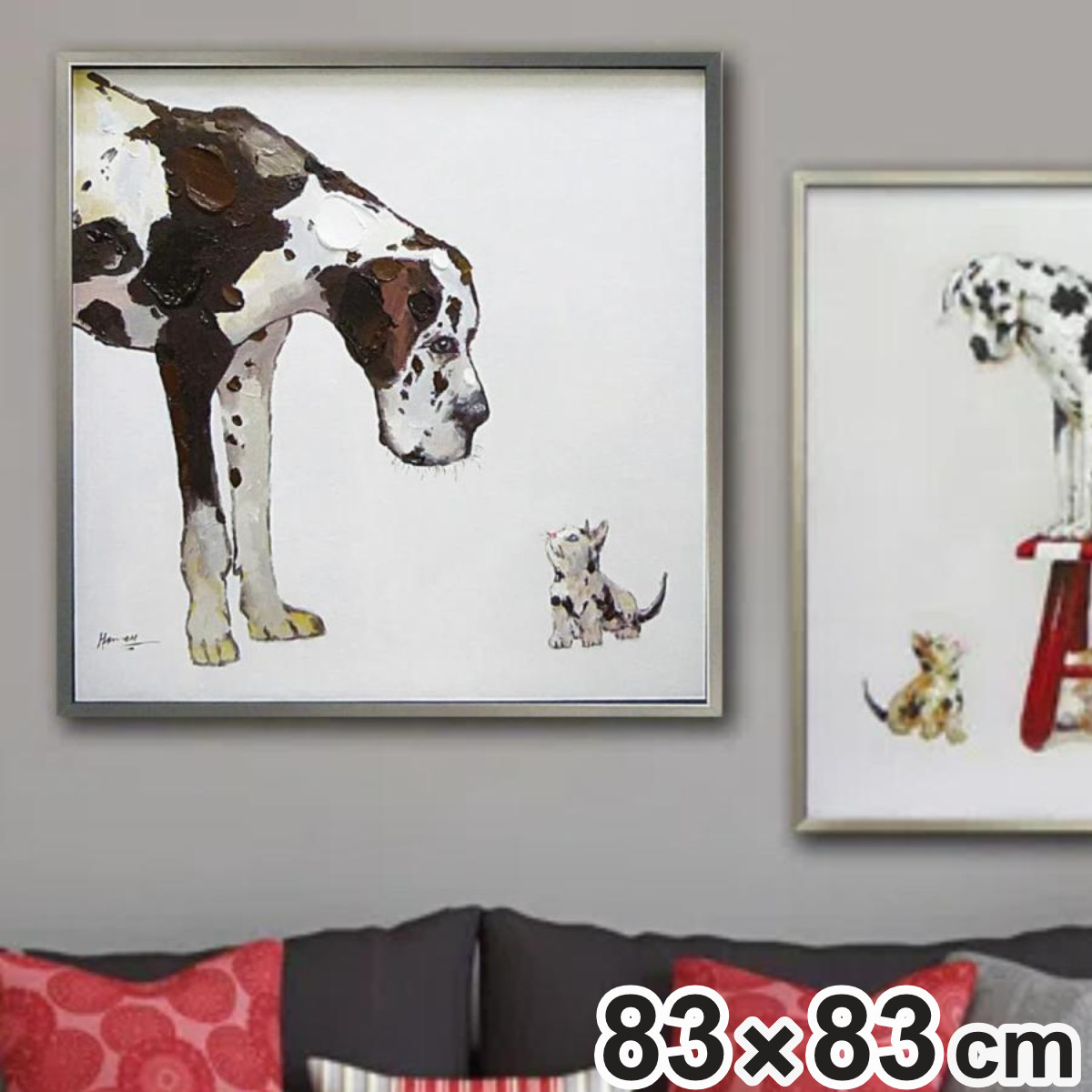 楽天市場】オイル ペイント アート「ベスト フレンド」 （ 絵画 絵